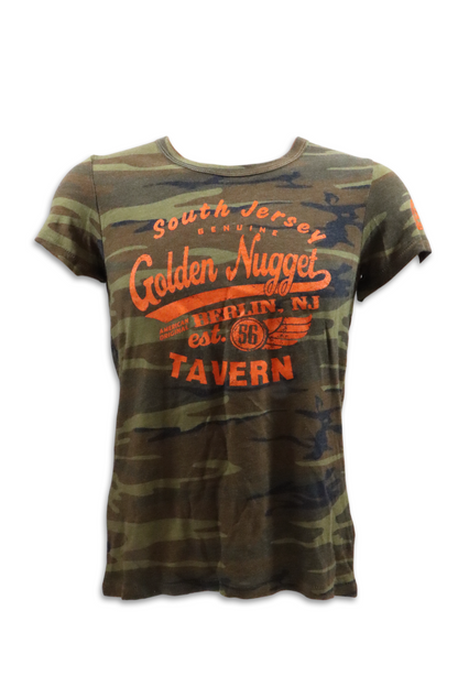 Women South Jersey Camo Print Golden Nugget Tee